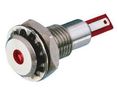 Red Panel Mount Indicator, 12V dc, 12.2mm Mounting Hole Size, Solder Tab Termination, IP67